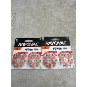 24 pk of RAYOVAC Sz13 Batteries Hearing Aid Lot Brand New